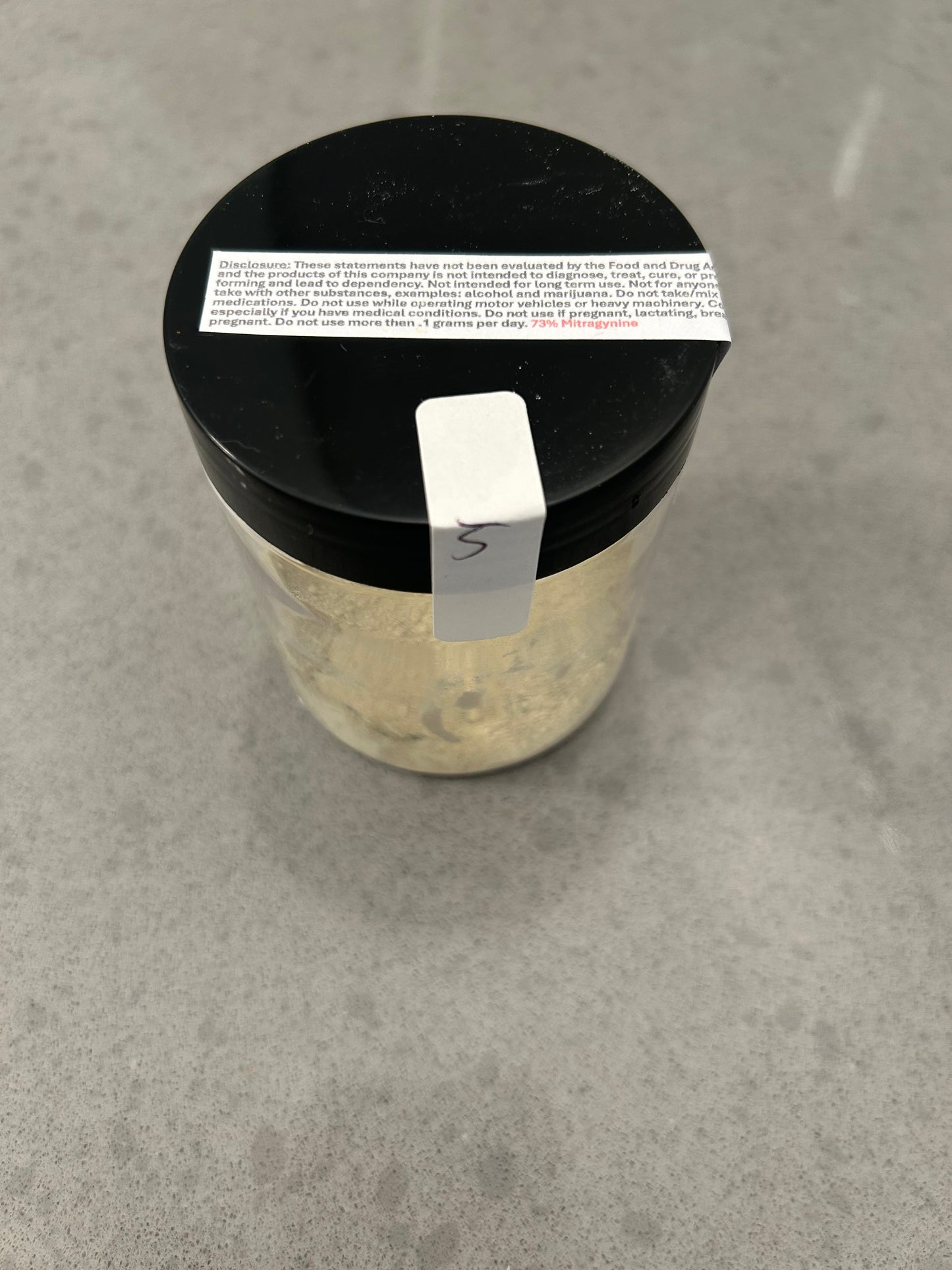 5 Grams 73% Mitragynine Extract